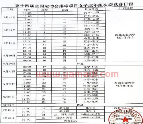 2021女篮全运会赛程表（2021全运会女篮成年组决赛）