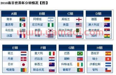 2014南非世界杯分组
